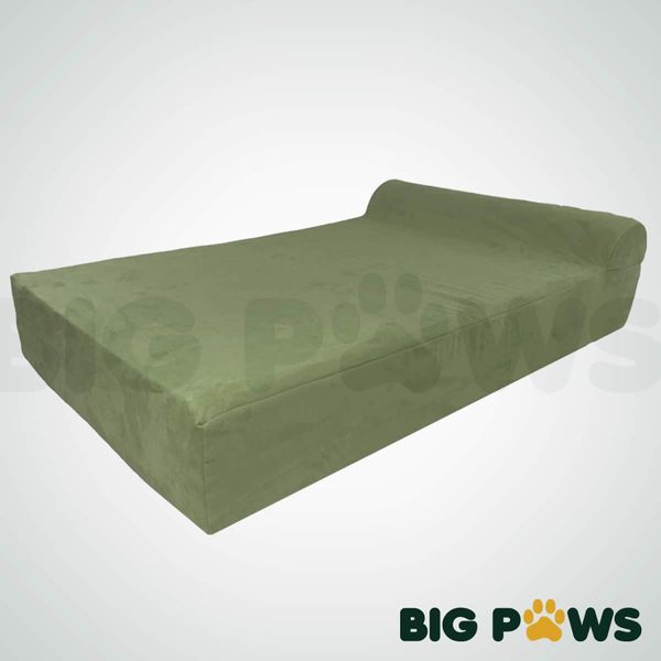 Big Paws Memory Foam Extra Large Dog Bed Orthopedic Dog Beds Cushion Bolster - Green