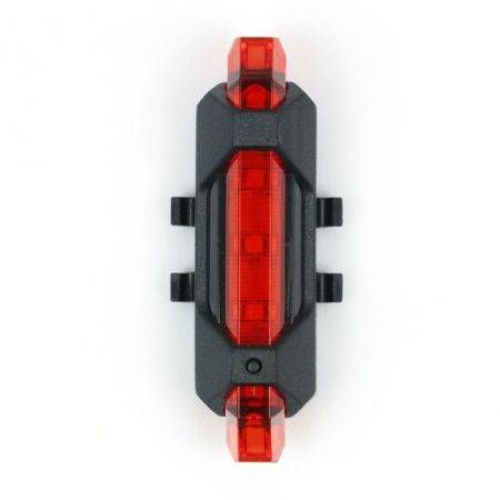 LED USB Rechargeable Bike Bicycle Cycling Tail Rear Safety Warning Light Lamp