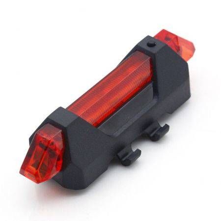 LED USB Rechargeable Bike Bicycle Cycling Tail Rear Safety Warning Light Lamp