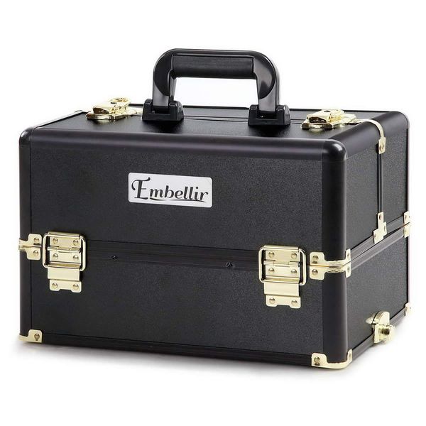 Embellir 7 in 1 Portable Cosmetic Beauty Makeup Trolley - Black & Gold