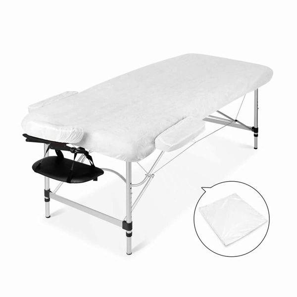 Zenses Massage Table 75cm 2 Fold Aluminium Massage Bed Portable Beauty Therapy Black