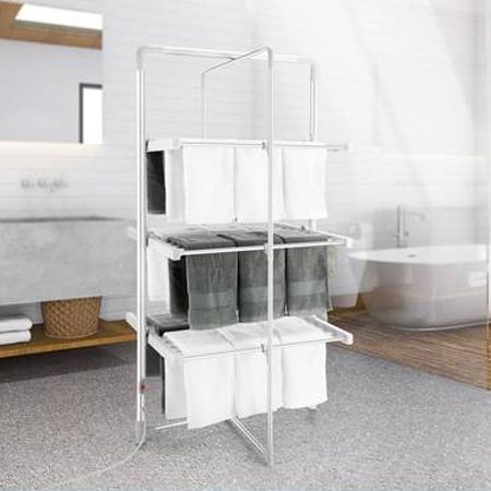 300W 3-Tier Heated Electric Clothes Towel Drying Rack Foldable