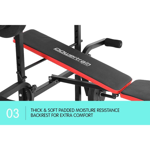 PowerTrain Home Gym Bench Press 2810 Multi Gym with Weights