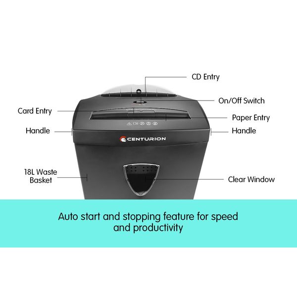 Centurion 7 Sheet Paper CD Credit Card Shredder