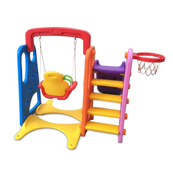 Colorful 3 in 1 Slide and Swing Play Set