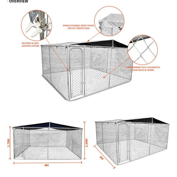 NEW Pet Dog Kennel Enclosure Playpen Puppy Run Exercise Fence Cage Play Pen A3