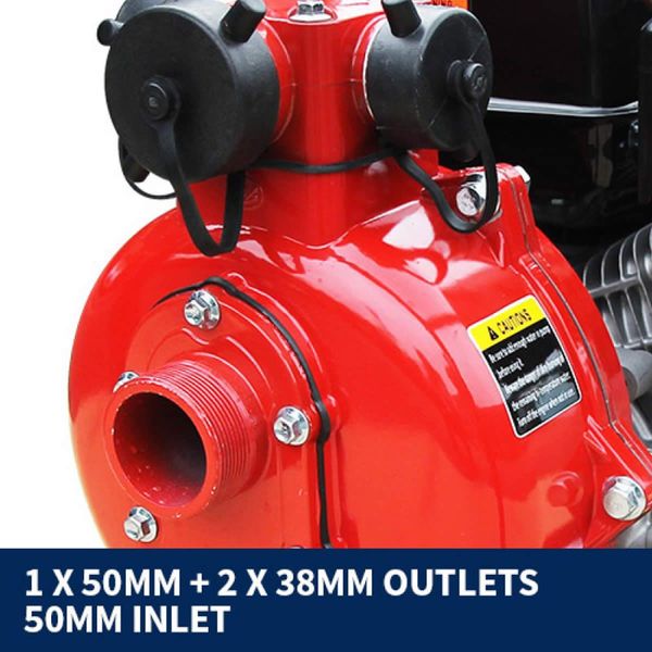 Heavy Duty Fire Fighting Water Pump 8HP USA Design, 230cc with 3 Outlets