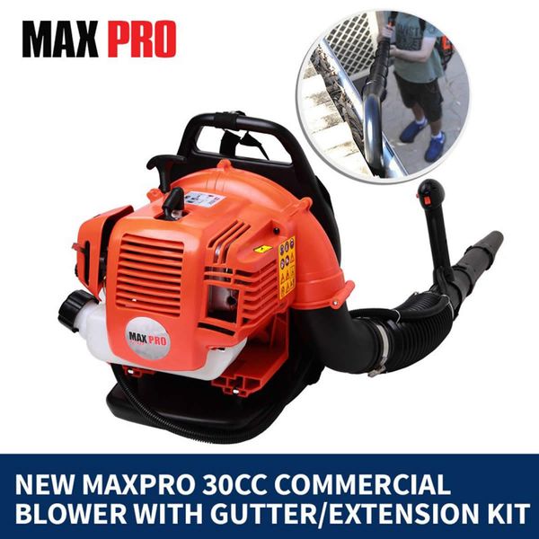 New MaxPro 30cc Commercial Backpack Blower with Gutter/Extension Kit