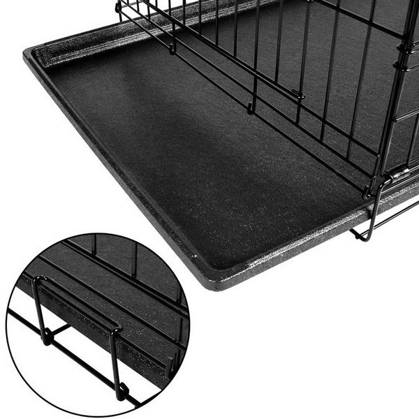 Foldable Dog Pet Crate with Triple Access Doors - 30Inch