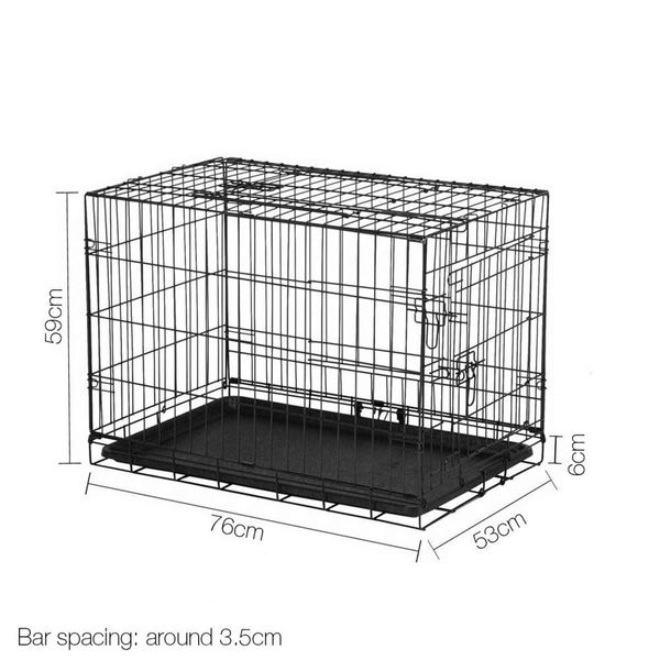 Foldable Dog Pet Crate with Triple Access Doors - 30Inch