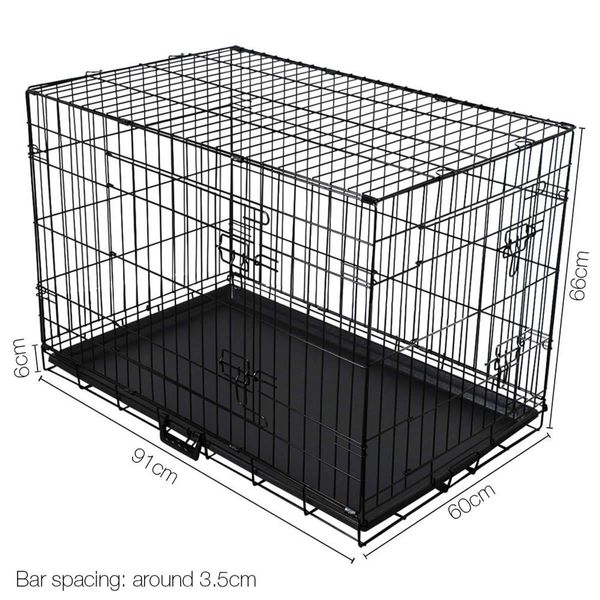 i.Pet 36" Dog Cage Crate Kennel 3 Doors