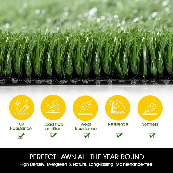 Edengrass 2Mx10M Artificial Grass 10mm Synthetic Turf Fake Lawn