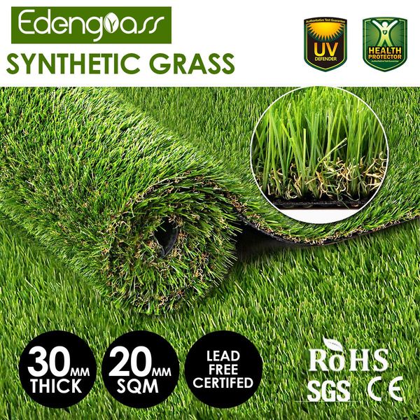 Edengrass 20SQM 30mm Artificial Grass Synthetic Turf Fake Lawn