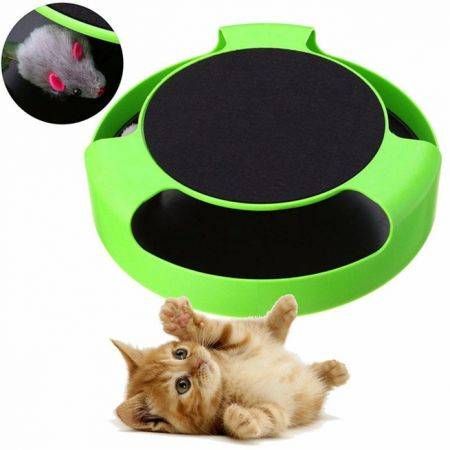 Motion Kitten Cat Toy Catch The Mouse Chase Interactive Cat Training Scratchpad