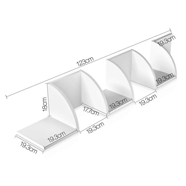 Artiss Wall Shelf Corner Floating 5-Tier White