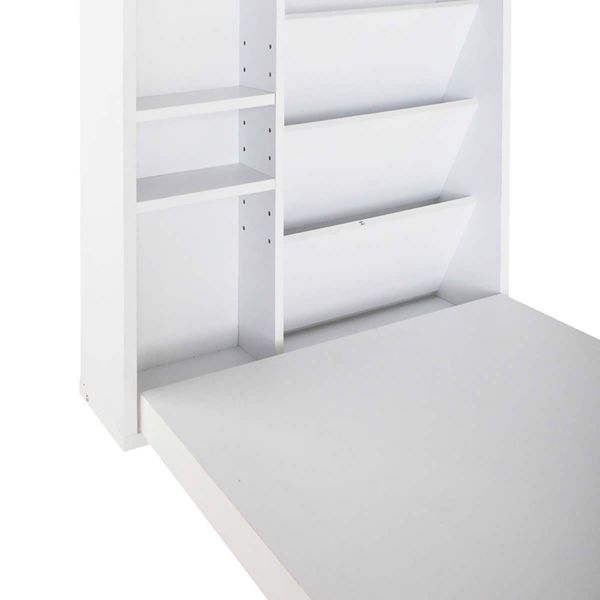 Artiss Computer Desk Bookshelf Wall Mount White