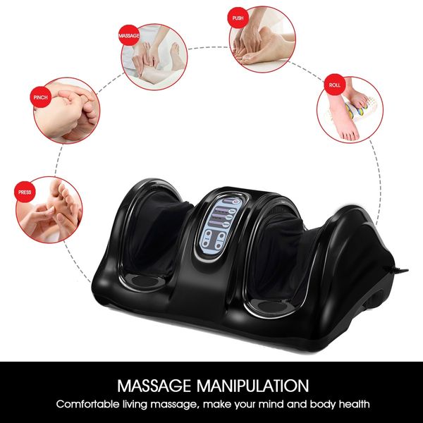 Foot Ankle Calf Massager Foot Circulation Machine - Black