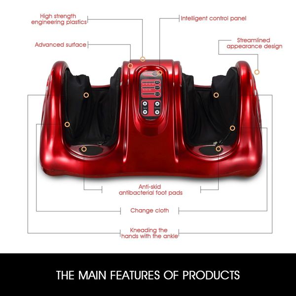 Foot Ankle Calf Massager Foot Circulation Machine - Red