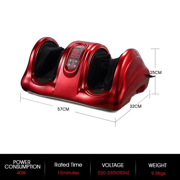 Foot Ankle Calf Massager Foot Circulation Machine - Red