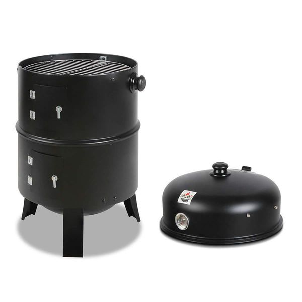 Grillz BBQ Grill 3-In-1 Charcoal Smoker