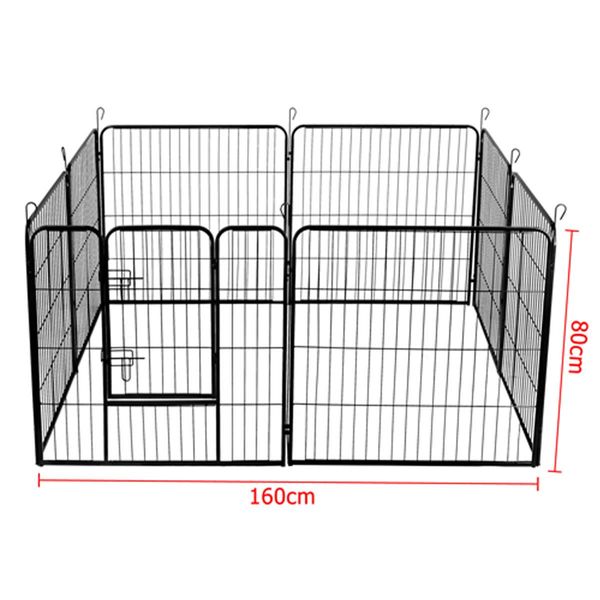 i.Pet 32" 8 Panel Dog Playpen Pet Exercise Cage Enclosure Fence Play Pen