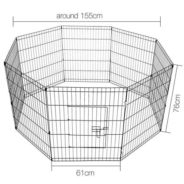 i.Pet 30" 8 Panel Dog Playpen Pet Fence Exercise Cage Enclosure Play Pen