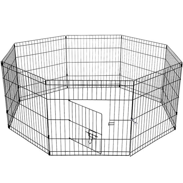 i.Pet 24" 8 Panel Dog Playpen Pet Fence Exercise Cage Enclosure Play Pen