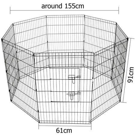 i.Pet 36" 8 Panel Dog Playpen Pet Fence Exercise Cage Enclosure Play Pen