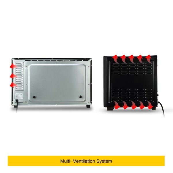 Maxkon 30L Portable Oven Electric Convection Baker Toaster – Black