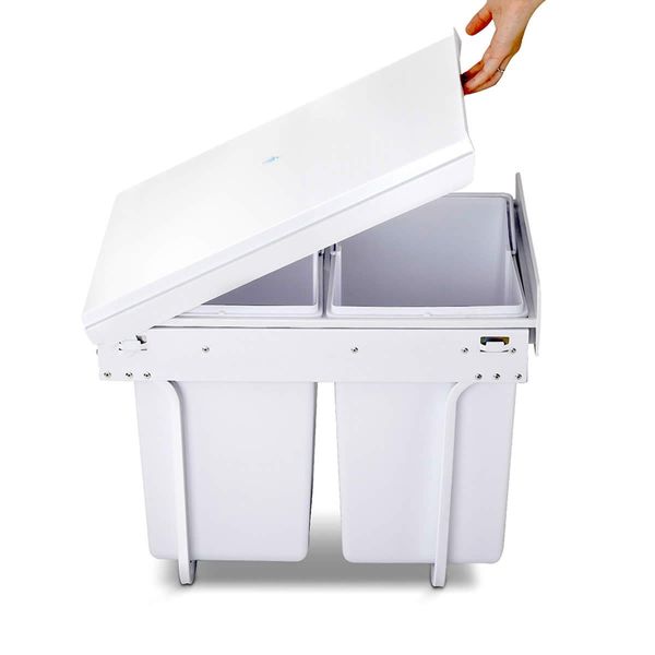 Cefito 2x20L Pull Out Bin - White