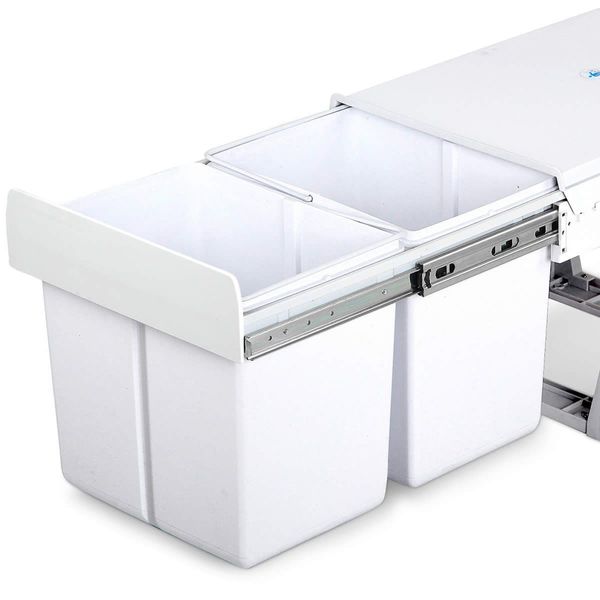 Cefito 2x15L Pull Out Bin - White