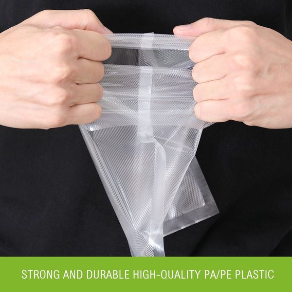 Vacuum Sealer Bags 2 Rolls 28cm*600cm Foodsaver Sous Vide Double-Sided Twill Bag for Vacuum Sealers