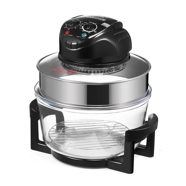 Maxkon 17L Halogen Oven Turbo Convection Cooker Electric Air Fryer Black