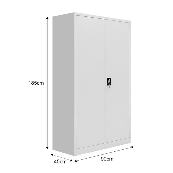 Filing Cabinet Lockable Steel Storage Cupboard with Hanger &amp; Drawer