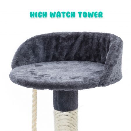 Cat Tree Multi Level Scratcher FUJI 170cm GREY