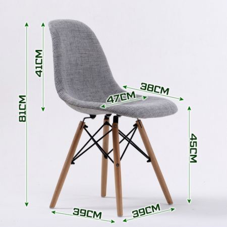 4X Retro Dining Cafe Chair DSW GREY