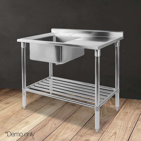 Cefito 100x60cm Commercial Stainless Steel Sink Kitchen Bench