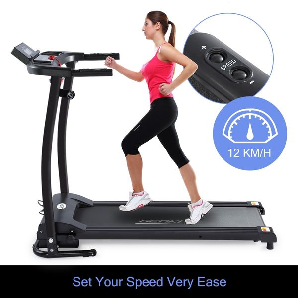 Genki Treadmill Folding Fitness Exercise Machine Gym Equipment w/340mm Belt