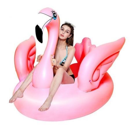 150CM Giant Inflatable Flamingo Pool Float + 1 Free Plastic Manual Inflating Pump