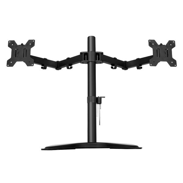 13"-27" Dual Monitor Stand Vesa Bracket 90 Degree Tilting & 180 Degree Swivel Height-Adjustable Desk Mount