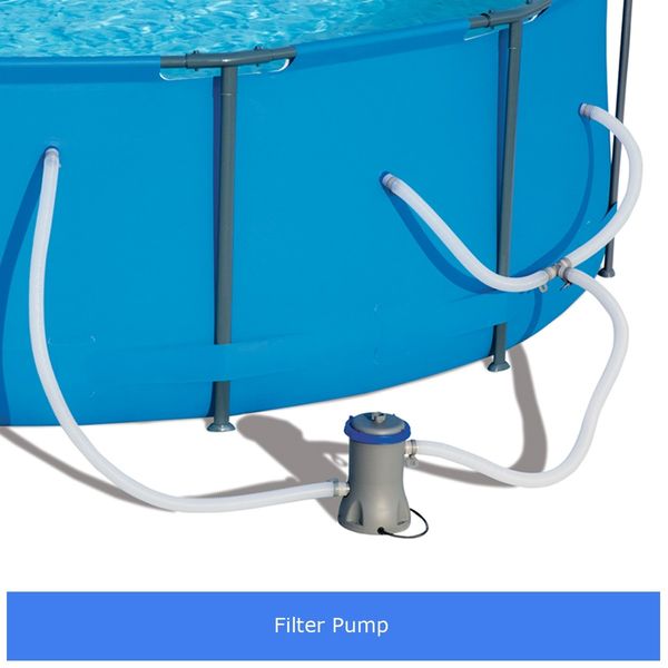 Bestway 3.66M Above Ground Steel Frame Swimming Pool w/Filter Pump