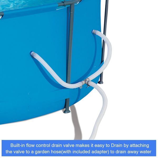 Bestway 3.66M Above Ground Steel Frame Swimming Pool w/Filter Pump