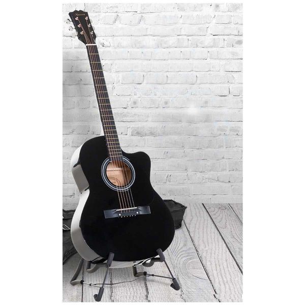 Karrera Acoustic Cutaway 40in Guitar - Black