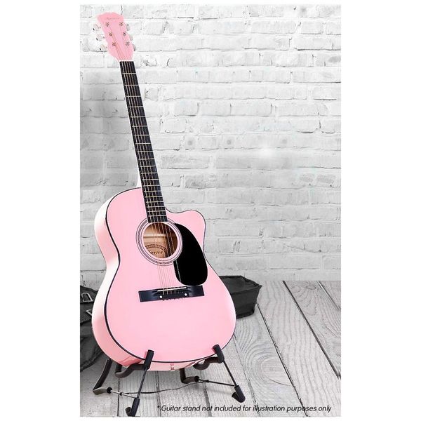 Karrera Acoustic Cutaway 40in Guitar - Pink