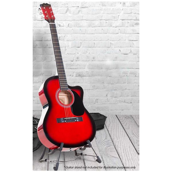 Karrera Acoustic Cutaway 40in Guitar - Red