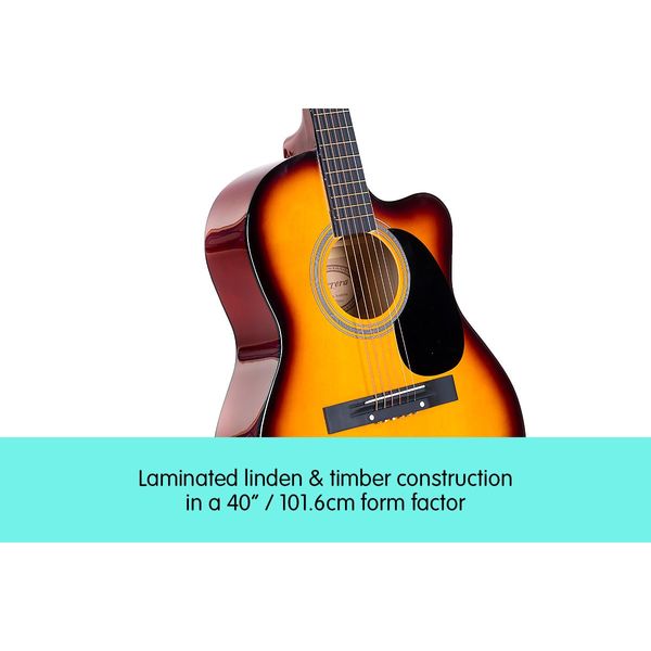 Karrera Acoustic Cutaway 40in Guitar - Sunburst