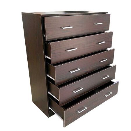 Tallboy Dresser 6 Chest of Drawers Cabinet 85 x 39.5 x 105cm - Brown