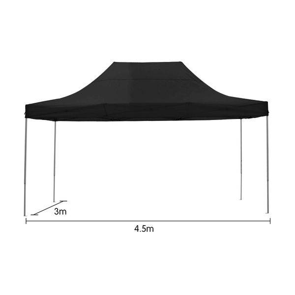 Wallaroo 3x4.5m Pop Up Gazebo - Black