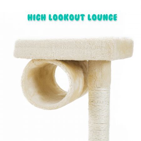 Cat Tree Multi Level Scratcher MAPLE 140cm BEIGE