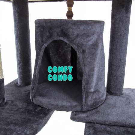 Cat Tree Multi Level Scratcher ACACIA 190cm GREY